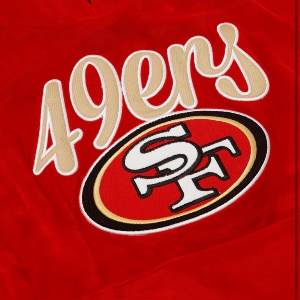 NWT- FOCO Women's San Francisco 49ers Soft Velour Hoodie  SIZE: Large - Picture 4 of 11